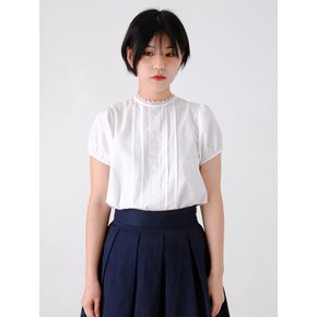 Balloon Pintuck Blouse_Ivory