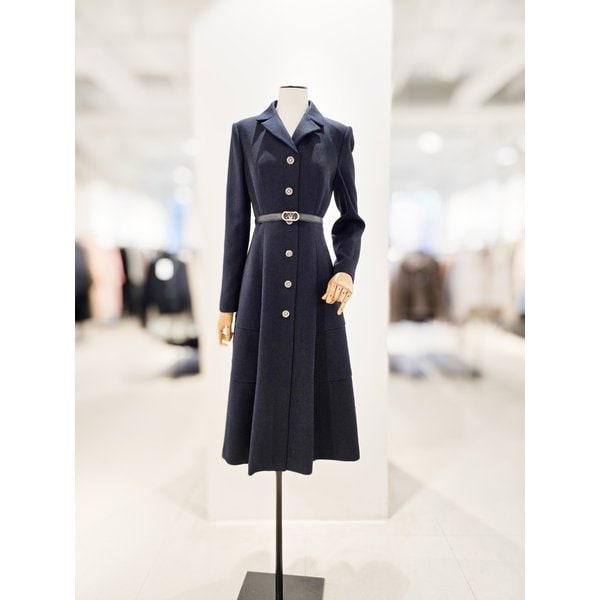 [파주점] [더아이잗컬렉션]싱글 칼라 버튼 롱 원피스 CRBA0OP781