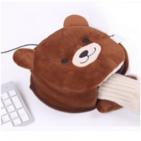 곰인형 USB 온열 손목쿠션겸 마우스패드 손목쿠션