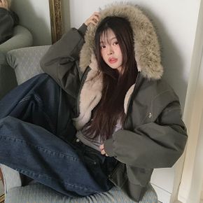 탈부착 퍼 후드 스티치 점퍼 야상 자켓 ou 4201c_P411139067