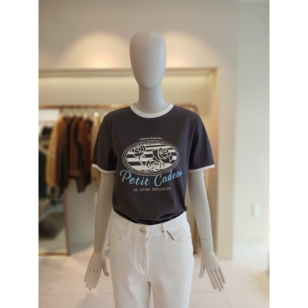 [여주점] 씨씨콜렉트 라인배색프린팅티셔츠 E262psm138