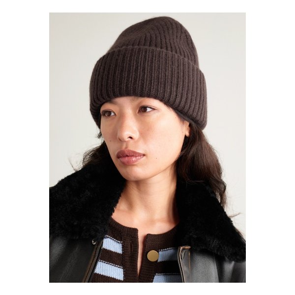 이브살로몬 골지 캐시미어 비니 브라운 46376663162873909