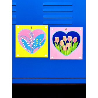 NIJI 튤립/은방울꽃 미니 포스터 (art poster)