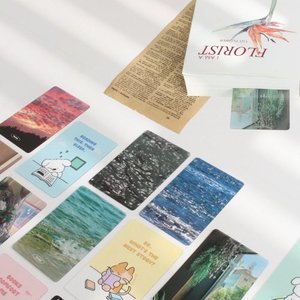 앨범샵 리코즈 포토카드 북마크 4종 세트 반투명 책갈피, 리리앤코코