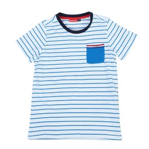 남아 STRIPE 라운드포켓 TS(JU2MTR342ML/블루)