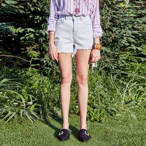 WILD CUTTING DENIM SHORTS_DENIM