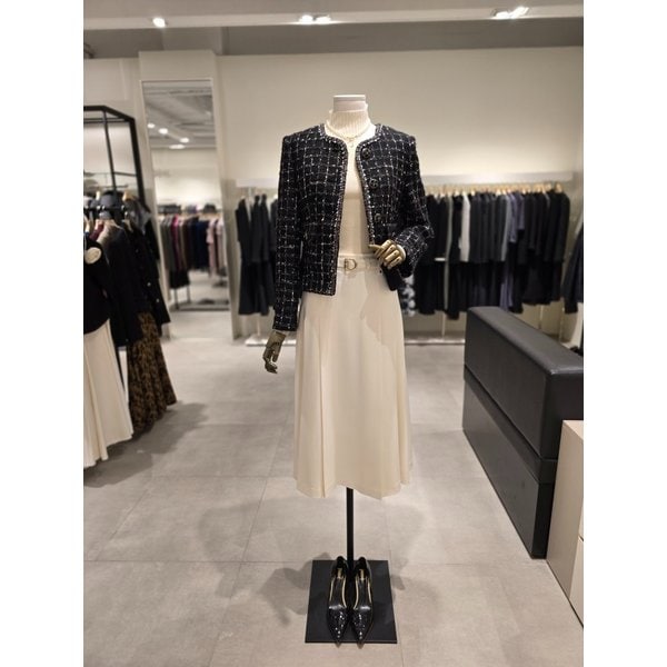 [파주점] 세트 트위드 자켓 + 풀오버 니트 + 플리츠 스커트 JPCA0JK261,JRAA1PO573,JPAA0SK344