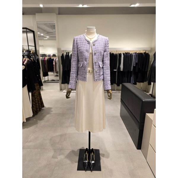 [파주점] 세트 트위드 자켓 + 풀오버 니트 + 플리츠 스커트 JPCA0JK261,JRAA1PO573,JPAA0SK344