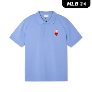 MLB [코리아공식]하트 컴포터블핏 카라 티셔츠 BOS (L.Cobalt Blue)