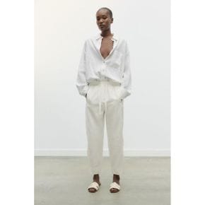 우먼 ZARA 자라 크로스오버 플랫 레더 샌달 샌들 화이트 2600/710/001 11562492