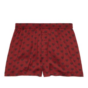 스킴스 레드 슬립 새틴 박서 쇼츠 ST-SET-10550M RED HEART HALFDROP