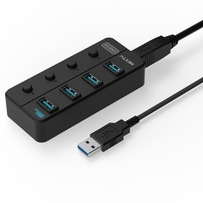 USB3.0 GEN2 4포트 무전원 USB허브 개별전원 버튼 813U3NP-10G