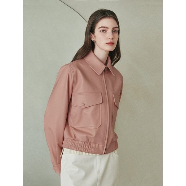 램스킨 포켓 자켓 [핑크]
