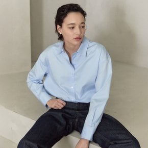 [조현아 하서윤 PICK][4차]코튼 100% 클래식 핏 셔츠 - 블루