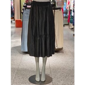 [파주점] 글로시 셔링 밴딩 롱 스커트 BASK03541-DG