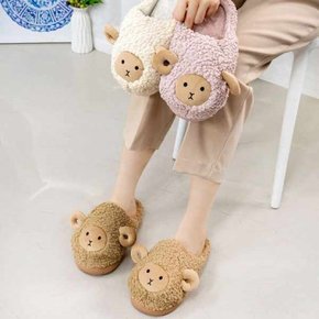 kami et muse Sheep fur slippers_KM21w223