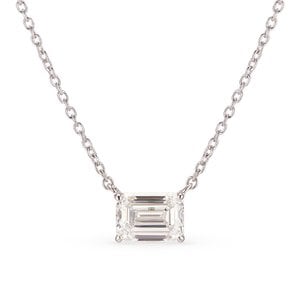 도로시 14k 에메랄드컷 랩 다이아몬드 1캐럿 목걸이(약 1.1CT)