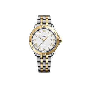 Raymond Weil 탱고 화이트 투톤 골드  스테인리스 스틸 브레이슬릿 워치 시계 9170589