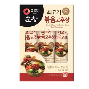 청정원 순창 쇠고기볶음고추장 60g*3개입