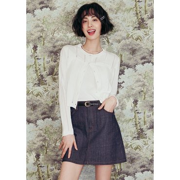플랙진 여성 로우 미니 스커트 M22 다크 인디고 (PJTI5SKM225)