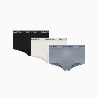 Calvin Klein Underwear 스텐실로고 코튼스트레치 로우라이즈 트렁크 3PK(NB3705-FZ6)