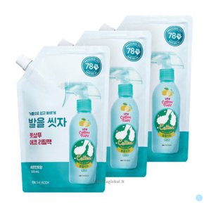 온더바디 발을씻자 풋샴푸 리필 레몬향 500ml 3개