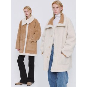 Classic Reversible Mustang Coat - Beige