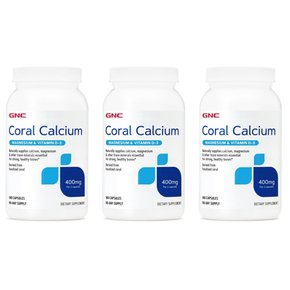 지엔씨 코랄 칼슘 400mg 180캡슐 X 3통 Coral Calcium