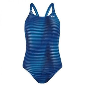 나이키 패스트백 원피스 수영복 여성 블루