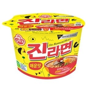 [석진케이] 컵라면 오뚜기 진라면 매운맛 큰컵 110gx12컵 야식라면