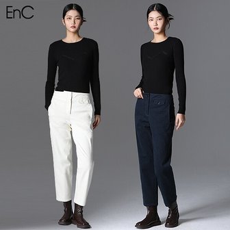 EnC 기모 일자핏 포켓 팬츠