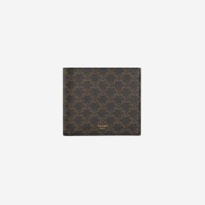 셀린느 트리옹프 캔버스 코인 컴파트먼트 반지갑 블랙 Celine Bi-Fold Wallet with Coin Compart