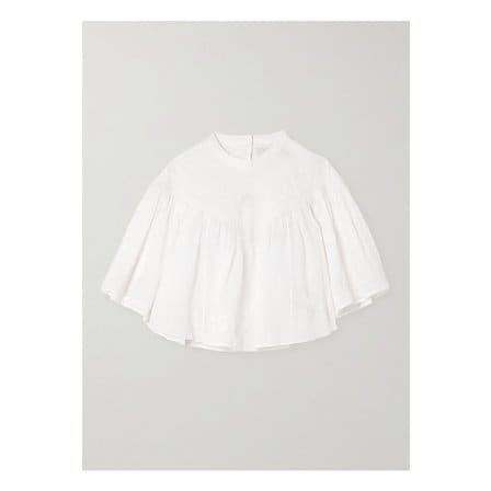 이자벨마랑 엘로디아 자수 라미 블라우스 화이트