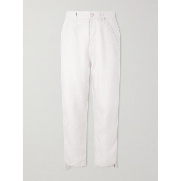 브루넬로쿠치넬리 스트레이트 레그 헤링본 리넨 팬츠 46376663163115426