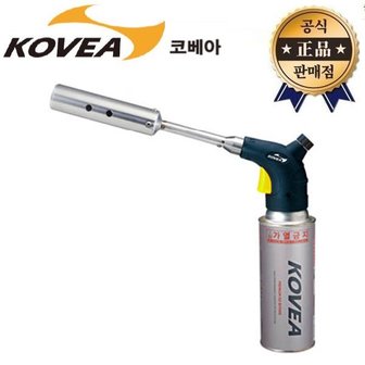  코베아 가스토치 KT-2020 오토캐논 자동점화 화력조절 원터치결합 부탄 가스 토치 캠프파이어