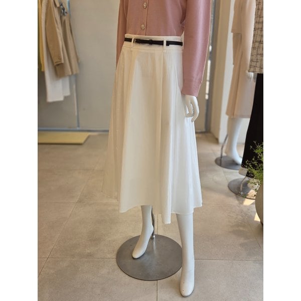 [여주점] [더 아이잗] 여성 벨티드 원턱 플레어 스커트 (IS4A0SK041)