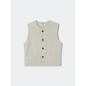 Classic Round Neck Vest_Ivory_W