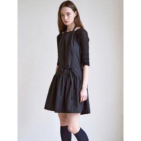 Moonlight Apron Layered Dress (Black)