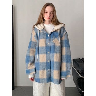 바스카라 Overfit Check Hooded Shirt (3colors) - VJACKET_010