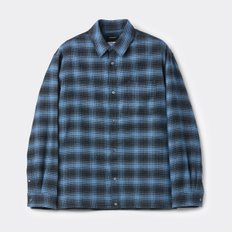 블루 오버핏 스트링 체크 셔츠 CWSAW25132BUX