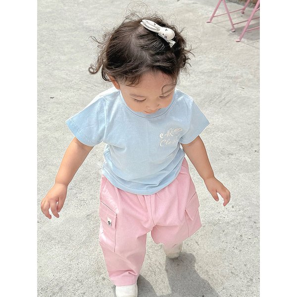 즐거운 여름날 - 아기 레터링 티셔츠