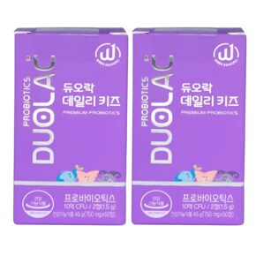 데일리 키즈 프로바이오틱스 유산균 딸기맛 750mg x 60정 2박스