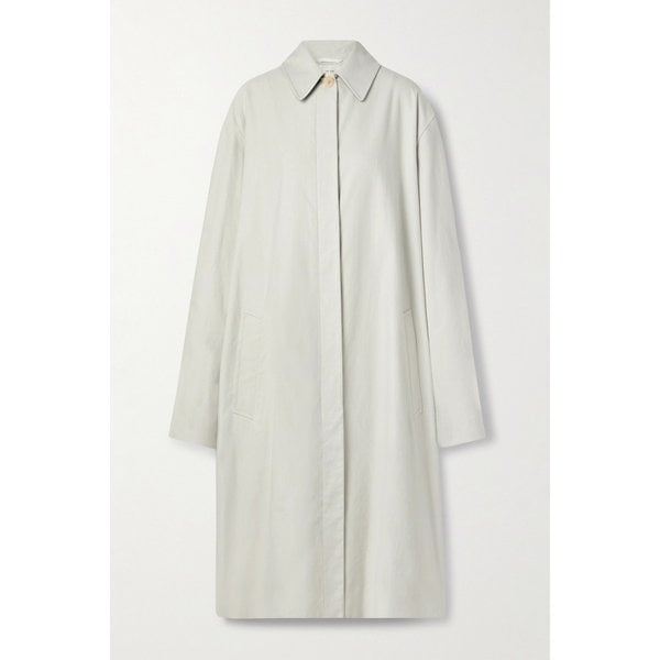 플루마 브러시드 코튼 캐시미어 블렌드 트렌치 코트 46376663162871915