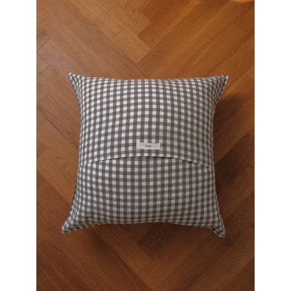 Cotton Cushion Cover_Brown Check