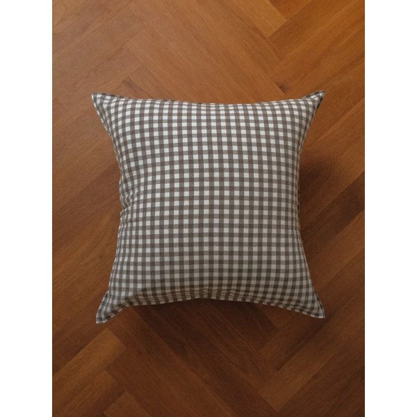 Cotton Cushion Cover_Brown Check