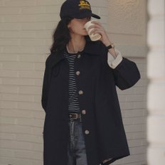 Mac half trench coat_Navy