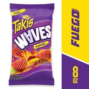 Takis  Waves  Fuego  핫  칠리  페퍼와  라임  인공  맛  감자  칩  227g  백