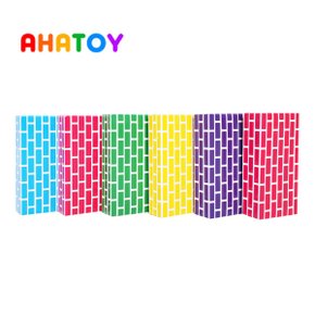 유치원종이벽돌-원색중형30pcs