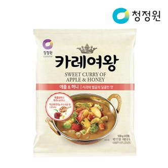  청정원 카레여왕 애플 허니 108g x8개