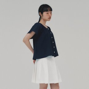 Lily Smocking Blouse_NAVY